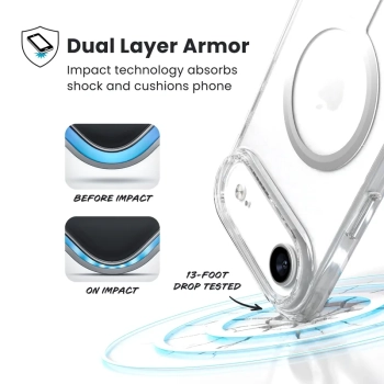 Speck Presidio Perfect Clear MagSafe - Etui iPhone Air (Clear / Silver)