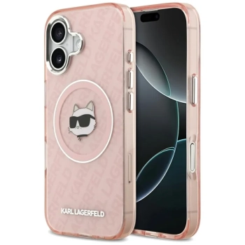 Karl Lagerfeld IML Choupette Head Logo MagSafe - Etui iPhone 17 (różowy)