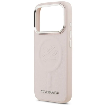 Karl Lagerfeld Initial & Metal Logo MagSafe - Etui iPhone 17 Pro Max (różowy)
