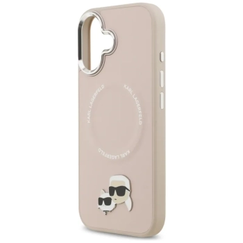 Karl Lagerfeld Karl & Choupette Pins MagSafe - Etui iPhone 17 (różowy)