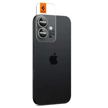 Spigen Optik Pro GLAS.TR EZ Fit Camera Protector 2-Pack - Szkło ochronne na obiektyw do iPhone 16 / 16 Plus / 17 (2 szt) (Green)