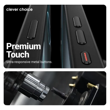 Crong Hybrid Frost MAG Cover - Etui MagSafe iPhone 17 (czarny)