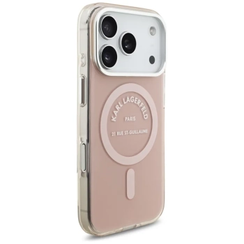 Karl Lagerfeld IML Karl RSG Logo MagSafe - Etui iPhone 17 Pro (różowy)