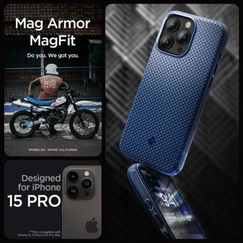 Spigen Optik Armor Mag MagSafe - Etui do iPhone 15 Pro (Abyss Green)
