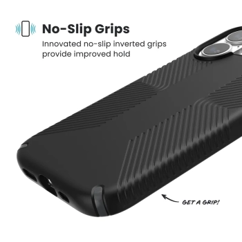 Speck Presidio2 Grip MagSafe - Etui iPhone 17 (Black / Slate Grey / White)