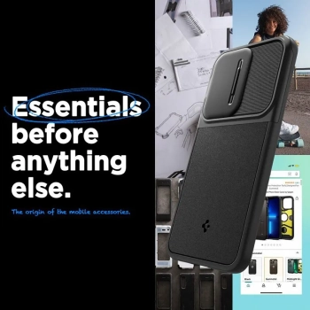 Spigen Optik Armor - Etui do Samsung Galaxy A55 5G (Czarny)