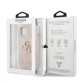 Guess 4G Big Metal Logo - Etui iPhone 13 (różowy)