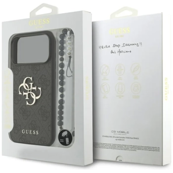 Guess 4G Strap 4G Classic Logo - Etui iPhone 17 Pro Max (czarny)