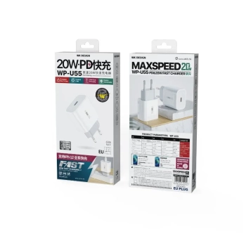 WEKOME WP-U55 Maxspeed - Ładowarka sieciowa USB-C Power Delivery Fast Charger 20W (Biały)