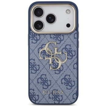 Guess 4G Big 4G Classic Logo - Etui iPhone 17 Pro (niebieski / złoty)