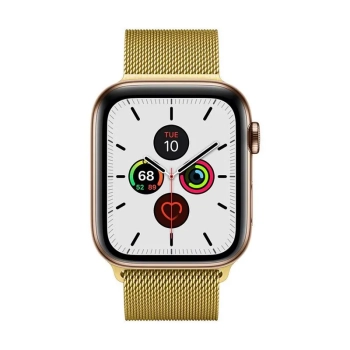 Crong Milano Steel - Pasek ze stali nierdzewnej do Apple Watch 42/44/45/49 mm (złoty)