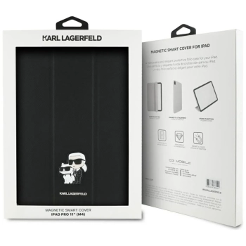 Karl Lagerfeld Book Cover Saffiano Magnetic Karl & Choupette - Etui iPad Pro 11