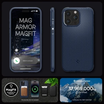 Spigen Optik Armor Mag MagSafe - Etui do iPhone 15 Pro (Abyss Green)