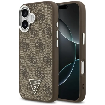 Guess 4G Triangle Logo MagSafe - Etui iPhone 17 (brązowy)