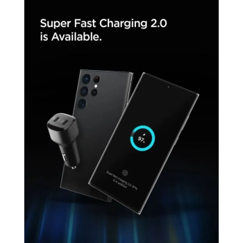 Spigen PC2200 Arcstation 2 - Ładowarka Samochodowa 2x USB-C 45W+30W PD (Czarny)
