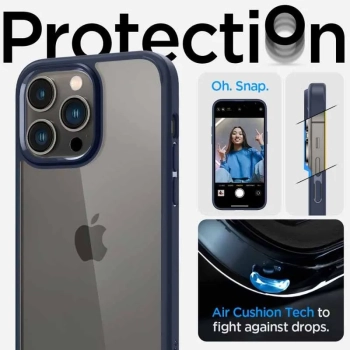 Spigen Ultra Hybrid -  Etui do iPhone 14 Pro (Granatowy)