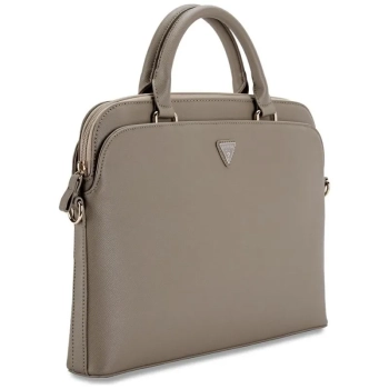 Guess Grained Zipper Pocket Triangle Logo - Torba na notebooka 15