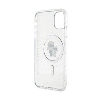 Karl Lagerfeld Karl & Choupette Glitter MagSafe - Etui iPhone 11 (przezroczysty)