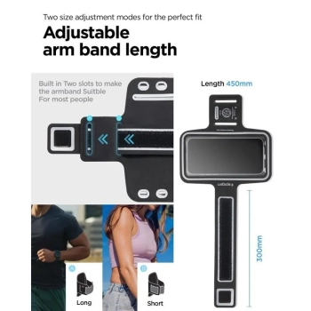 Spigen A703 Dynamic Shield Armband - Etui / Sportowa opaska na ramię na smartfon do 6.9