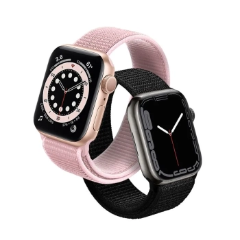 Crong Nylon - Pasek sportowy do Apple Watch 38/40/41 mm (Powder Pink)