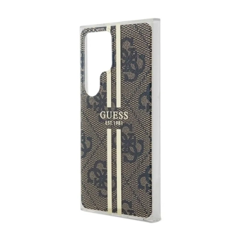 Guess IML 4G Gold Stripe - Etui Samsung Galaxy S24 Ultra (brązowy)