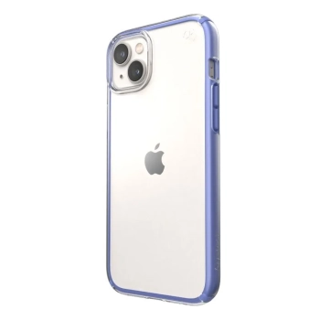 Speck Presidio Perfect-Clear with Impact Geometry - Etui iPhone 15 Plus / 14 Plus z powłoką MICROBAN (Clear / Grounded Purple)