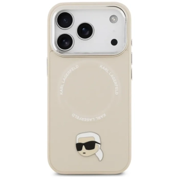 Karl Lagerfeld Karl Pin MagSafe - Etui iPhone 17 Pro Max (beżowy)