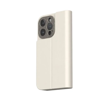 Moshi Overture MagSafe - Skórzane etui 3w1 z klapką iPhone 15 Pro (Eggnog White)