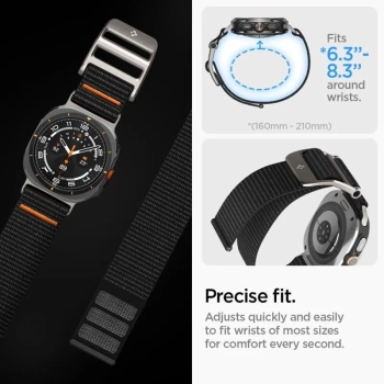 Spigen DuraPro Flex - Pasek do Samsung Galaxy Watch Ultra 47 mm (Czarny)