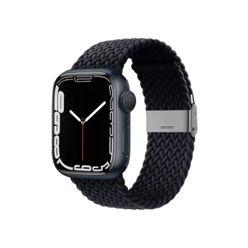 Crong Wave Band - Pleciony pasek do Apple Watch 42/44/45/49 mm (grafitowy)