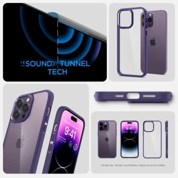 Spigen Ultra Hybrid -  Etui do iPhone 14 Pro (Fioletowy)