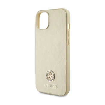 Guess 4G Strass Metal Logo - Etui iPhone 15 (złoty)