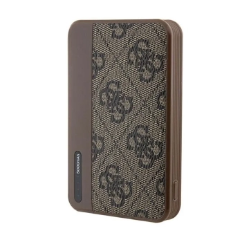 Guess 4G Leather Metal Logo - Power Bank 5000 mAh 15W (brązowy)