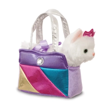Fancy Pal - Pluszowa maskotka Kotka Księżniczka z różową koroną w tęczowej torbie 20 cm Eco-Friendly