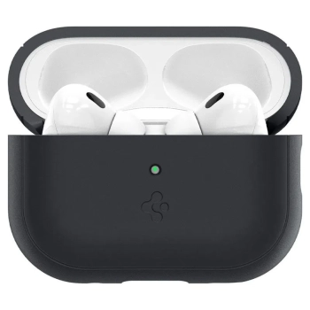 Spigen Silicone Fit Strap -  Etui do Apple AirPods Pro 1 / 2 (Czarny / Zielony)