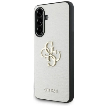 Guess Grained Big 4G Logo Small Classic Logo - Etui do Samsung Galaxy A56 5G (beżowy)