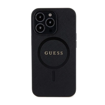 Guess Saffiano MagSafe - Etui iPhone 13 Pro (czarny)