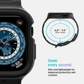 Spigen Vault Pro - Pasek z obudową do Apple Watch 10 42 mm (Matte Black)