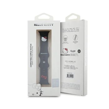 Hello Kitty Silicone Kitty Head - Pasek do Apple Watch 38/40/41 mm (czarny)