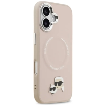 Karl Lagerfeld Karl & Choupette Pins MagSafe - Etui iPhone 17 (różowy)