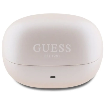 Guess Capsule Printed Logo - Słuchawki Bluetooth TWS ANC & ENC + etui ładujące (różowy)