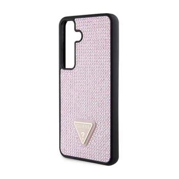 Guess Rhinestone Triangle - Etui Samsung Galaxy S24 (różowy)