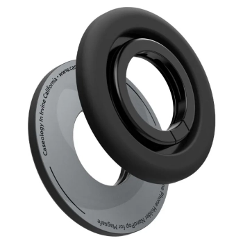 Spigen Nano Pop MagSafe Phone Ring - Magnetyczny uchwyt na palec z funkcją podstawki (Black Sesame)