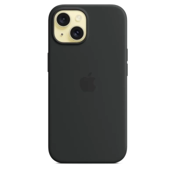 Apple Silicone Case - Silikonowe etui z MagSafe do iPhone 15 (czarny)