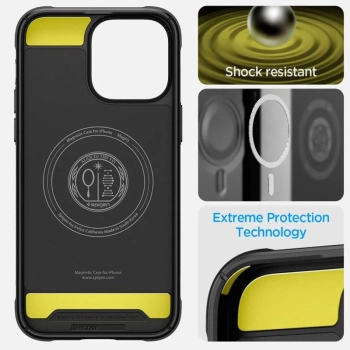 Spigen Rugged Armor Mag MagSafe - Etui do iPhone 14 Pro (Czarny)