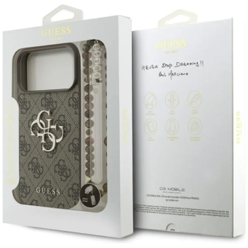 Guess 4G Strap 4G Classic Logo - Etui iPhone 17 Pro Max (brązowy)