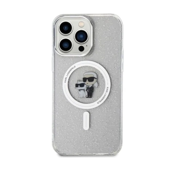 Karl Lagerfeld Karl & Choupette Glitter MagSafe - Etui iPhone 14 Pro Max (przezroczysty)