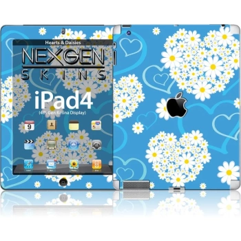 Nexgen Skins - Zestaw skórek na obudowę z efektem 3D iPad 2/3/4 (Hearts and Daisies 3D)