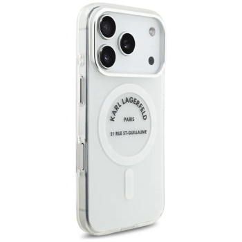 Karl Lagerfeld IML Karl RSG Logo MagSafe - Etui iPhone 17 Pro (przezroczysty)