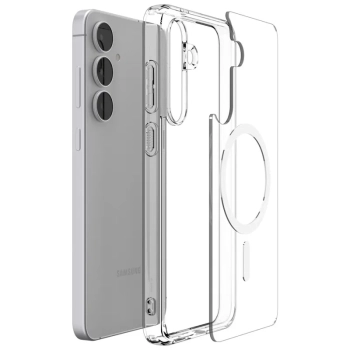 Spigen Ultra Hybrid Mag MagSafe - Etui do Samsung Galaxy S25 FE (Clear/White)